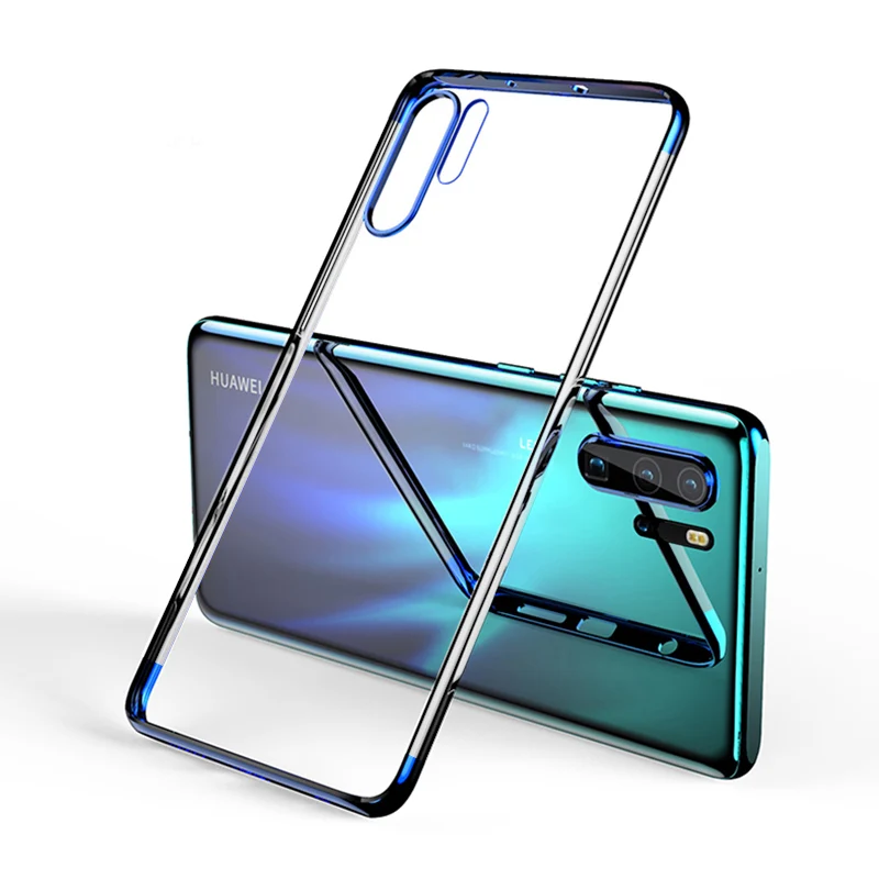 Синий Raugee простой чехол для huawei P30 Pro Чехол бампер прозрачный из ТПУ силиконовый задний прозрачный тонкий чехол для huawei P 30 P30 Lite чехол - Цвет: Синий
