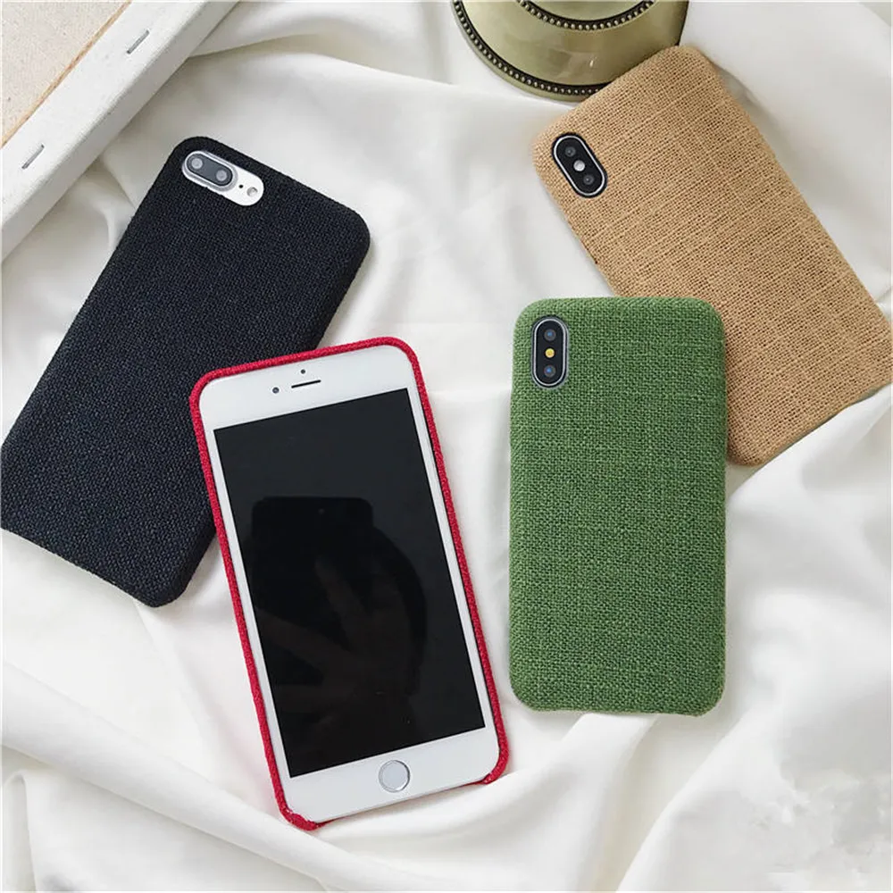 QINUO тканевый зимний чехол для телефона для iphone 8 X XR XS MAX задняя крышка мягкий чехол s для iphone 6S 6 7 8 Plus милый корпус теплый чехол