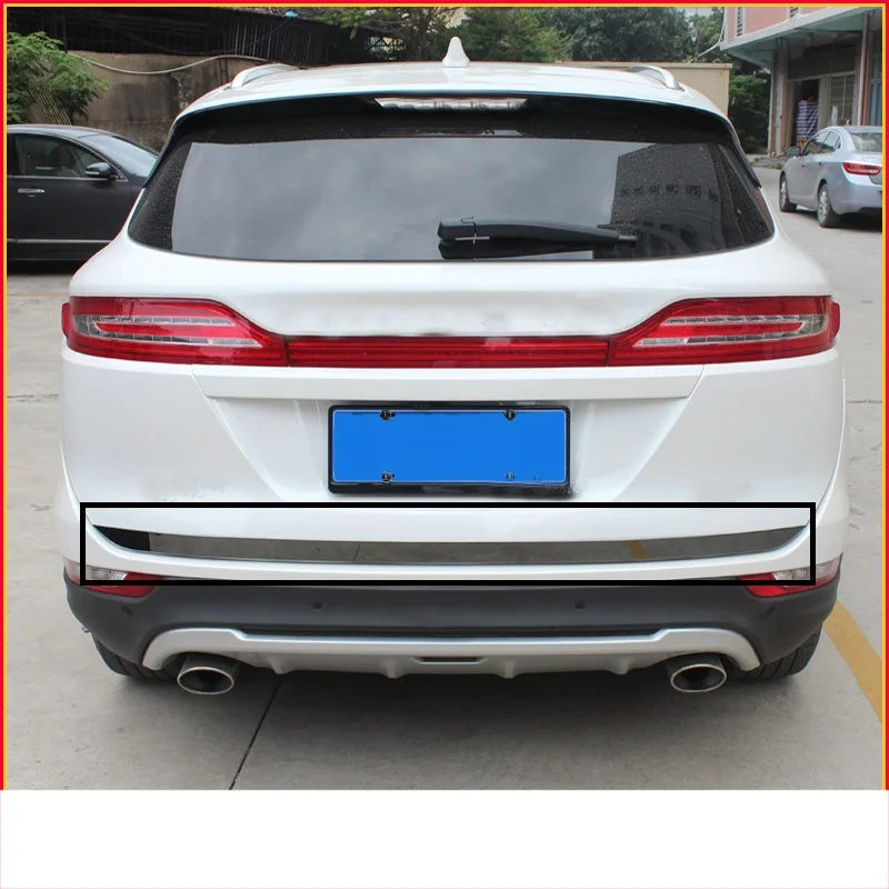 upper trims 3 Lsrtw2017 из нержавеющей стали для хвостовой части автомобиля дверные ручки планки для Линкольн МКС - Название цвета: upper trims 3