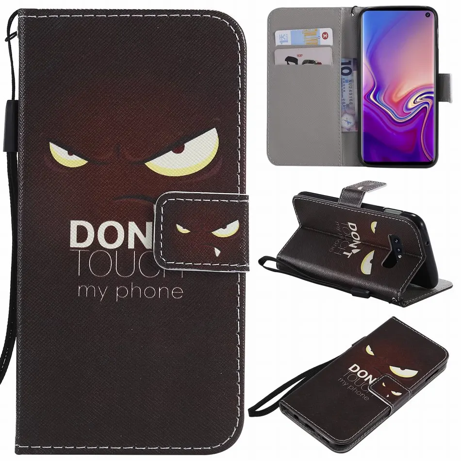 Кожаный флип-чехол с изображением кошки и дерева для samsung Galaxy S10E S10 S9 S8 Plus Note 8 9, цветной чехол для телефона с рисунком котенка P06F