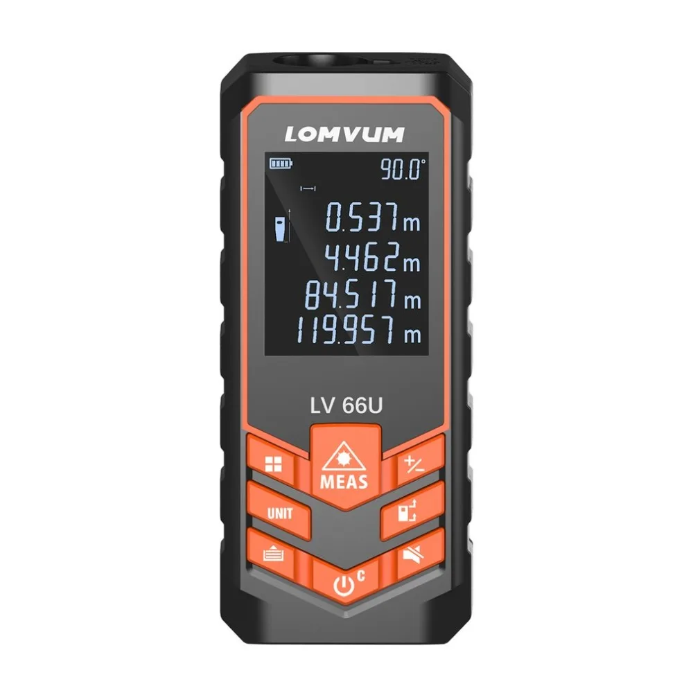 Lomvum 40m Handheld Laser Distance Meter Rangefinders Diastimeter Area Volume Angle Automatic Calibration Range Finder Hunting |