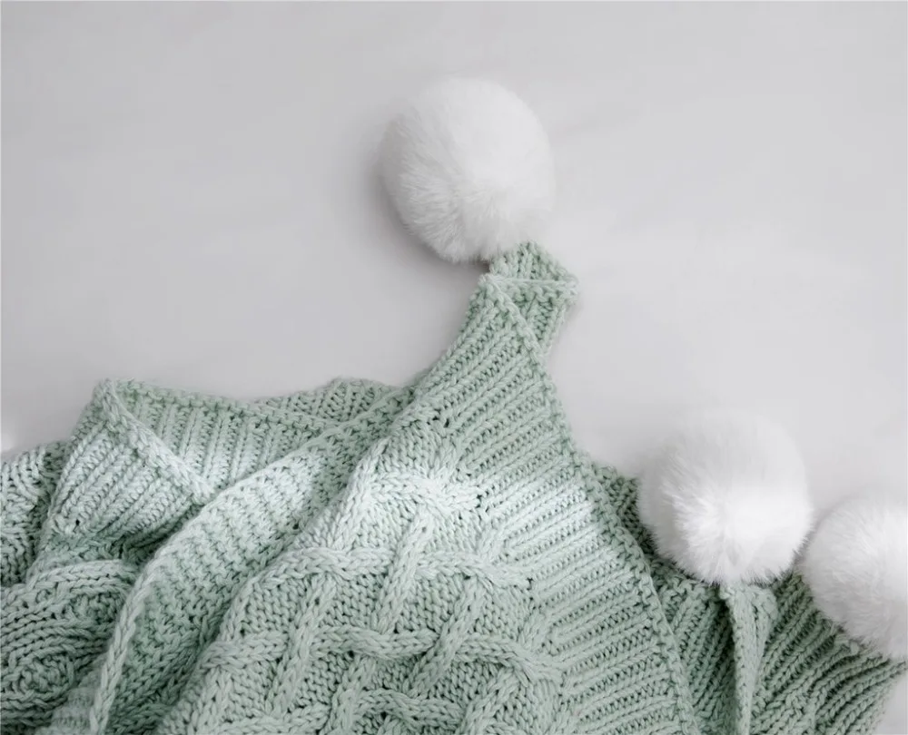 Бесплатная доставка однотонное розовое зеленое серое трикотажное покрывало с