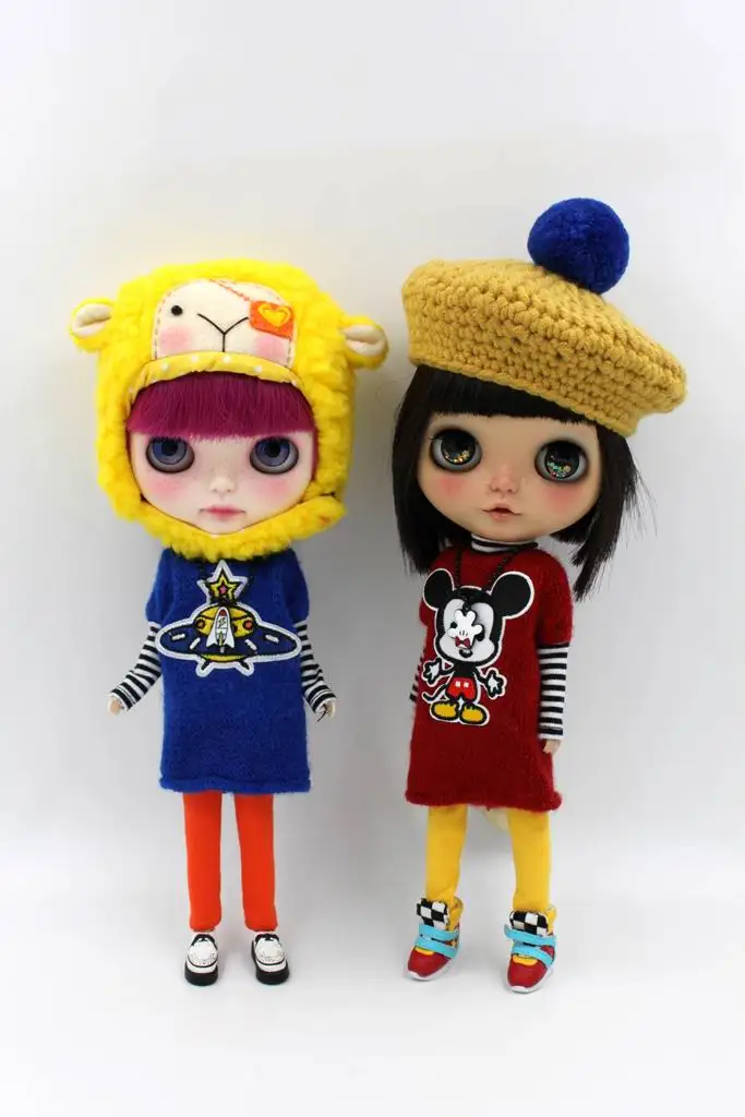 JSB08 Модная Одежда для куклы BJD костюмы из двух предметов для Blyth кукольный наряд красивое платье с леггинсами Одежда для куклы аксессуары для кукол