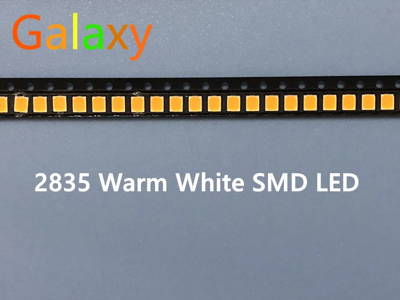 100 шт./лот теплый белый 2835 ультра яркий SMD СВЕТОДИОДНЫЙ 0 2 Вт 21 23LM светодиодный