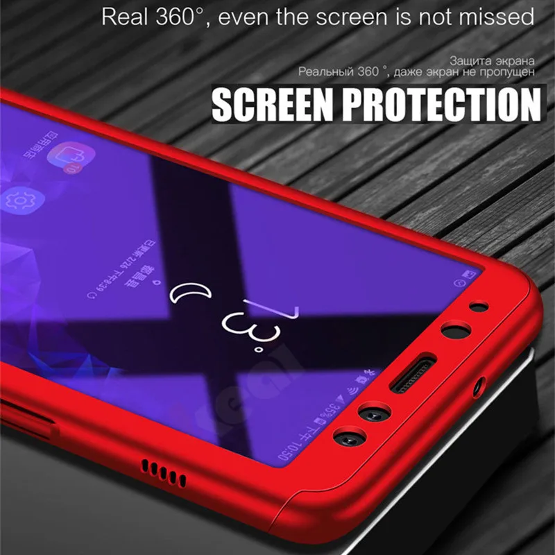 360 Защитный чехол для samsung Galaxy a50 a30 a10 m10 m20 полное покрытие со стеклом для samsung a3 a5 a7 a6 a8 plus a9 a7