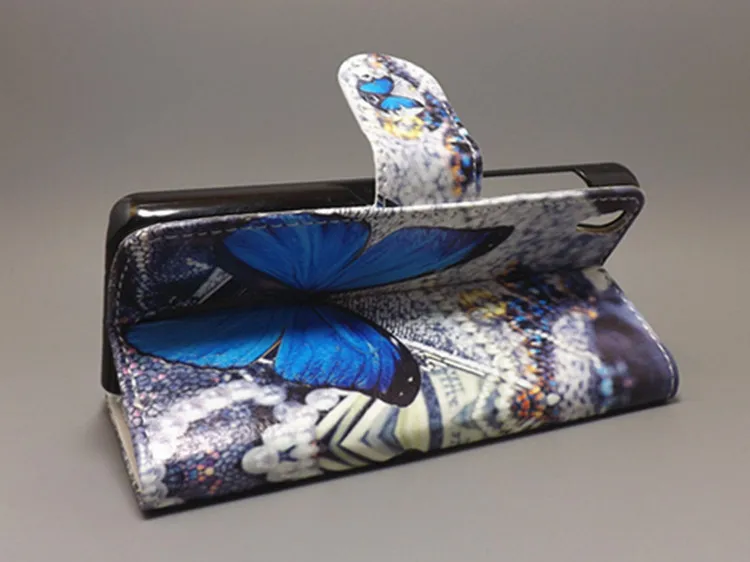 New Butterfly Flower Flag Designer Wallet Flip Stand Book Cover Case For Lenovo S850 freeshipping | Мобильные телефоны и