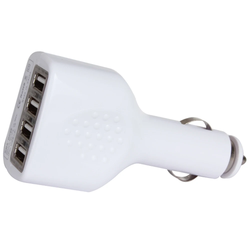 4 порта USB Автомобильное зарядное устройство адаптер 2.1A автомобильное