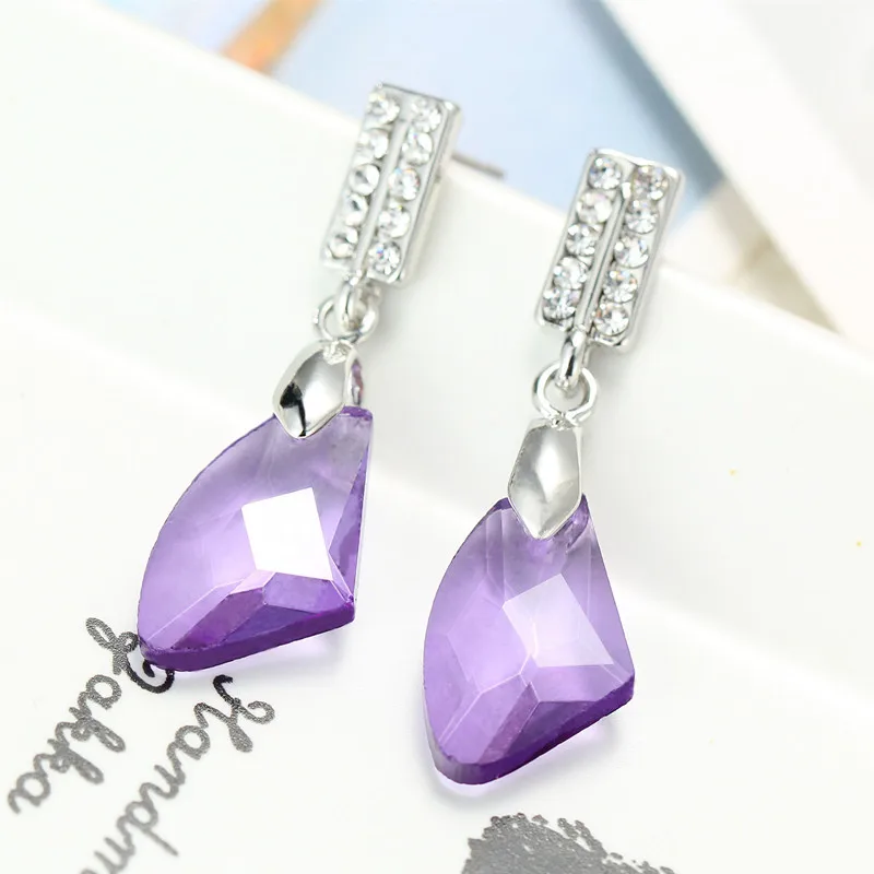 2016 Высокого Класса Австрийский хрусталь Серьги Для Женщин Мода супер Флэш Горный