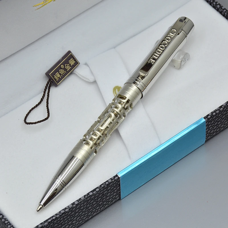 Роскошные уникальные полые резные дизайн крокодил 106 шариковая ручка офисная