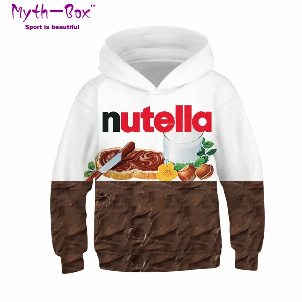 Winter Children's Sport Hoodies Foods 3D Print Kids Sweatshirts Junior Tops Child Pullover 4-13y Boy/Girl Breathable Sweaters