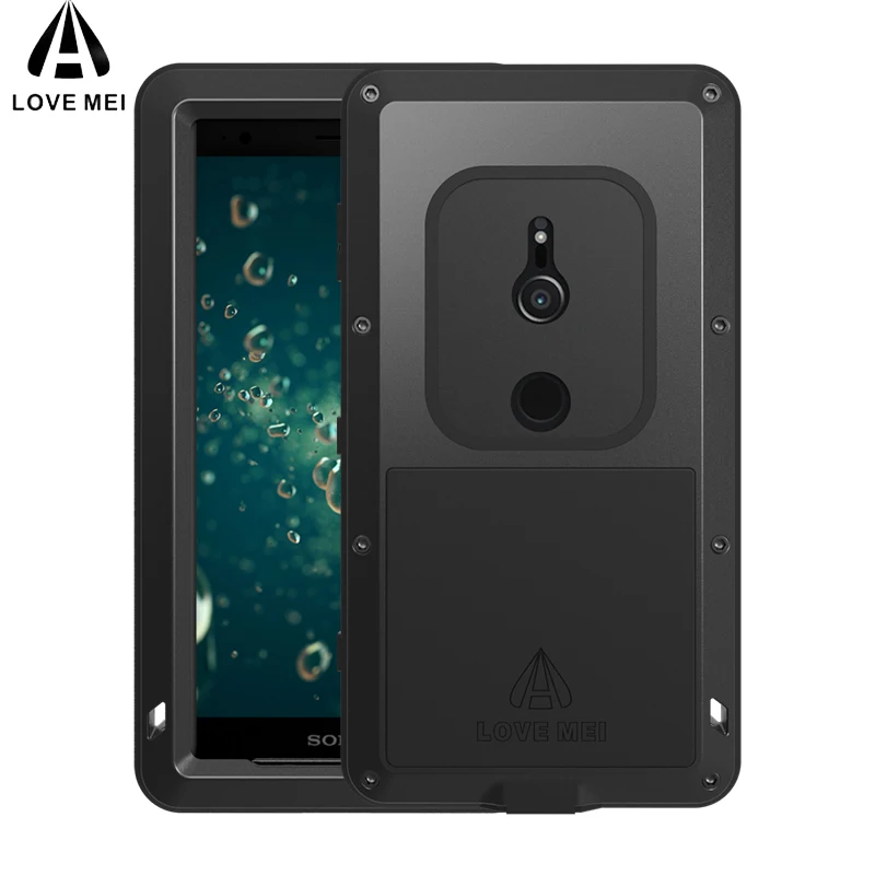 XZ2 оригинальный LOVE MEI бронированный металлический ударопрочный чехол для Sony Xperia 2