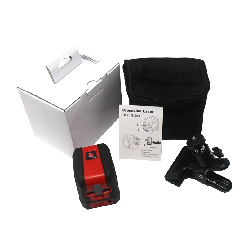Красный/зеленый лазерный уровень самонивелирующийся IP54 2 луча поперечный рычаг
