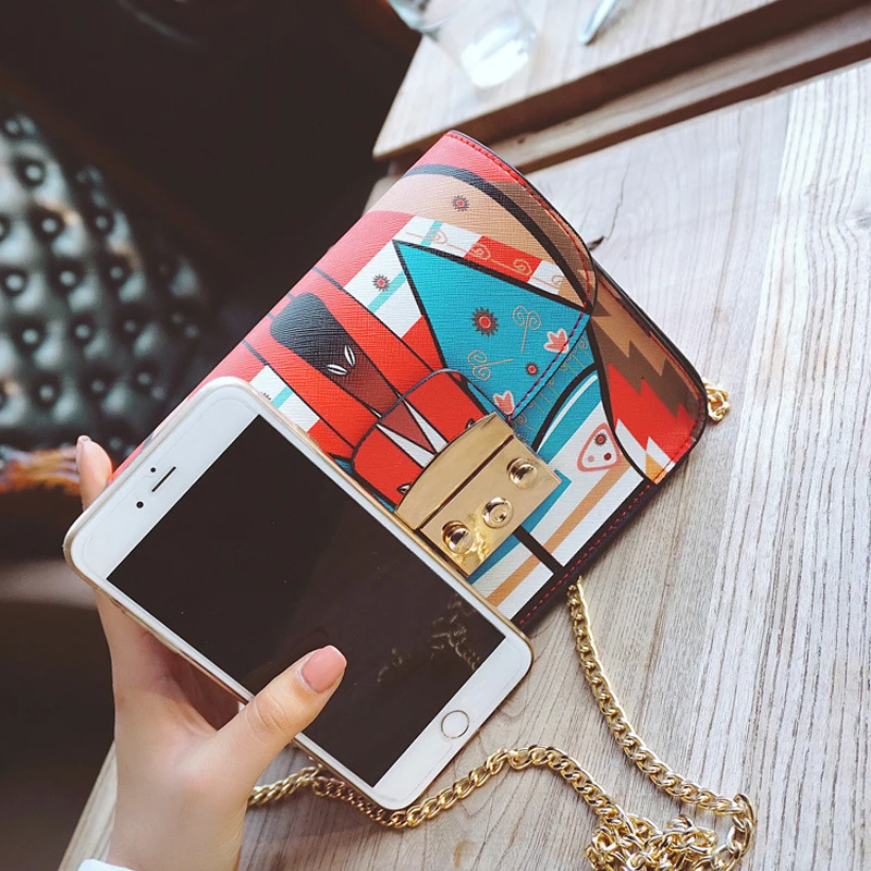 2019 новые мини Лоскутные сумки через плечо Модные хитовые цветные Клатчи из