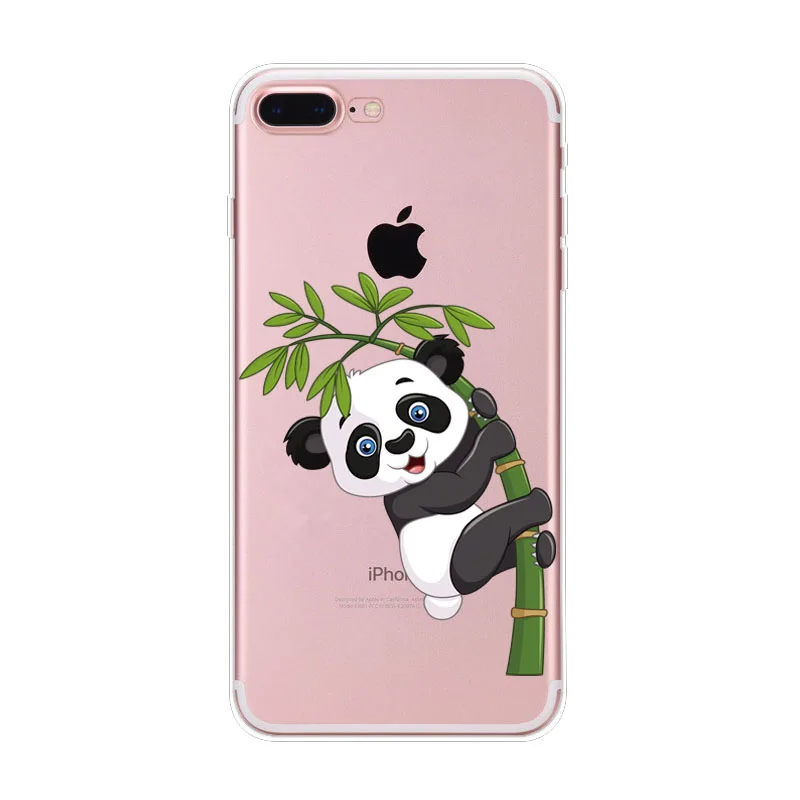 Для iPhone 6 7 Чехол Милый Панда хомяк животные чехол для iphone 6S 5 5S SE силиконовая