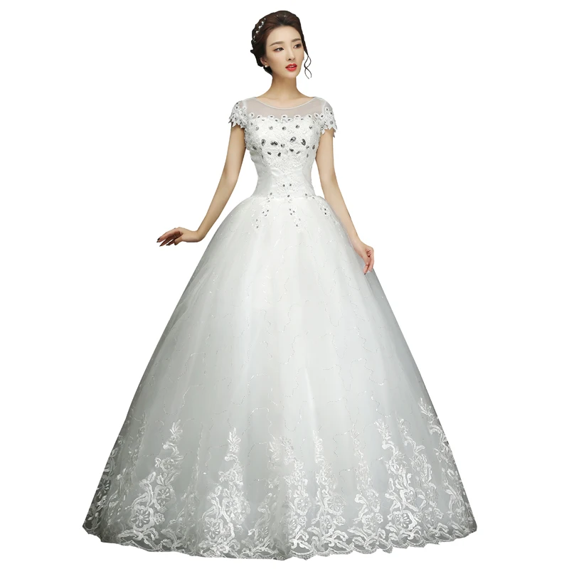 Свадебное платье для невесты простое свадебное большого размера на шнуровке