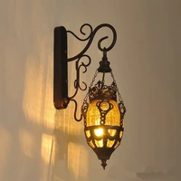 wall lamp light lights lamps industrial vintage sconces bar shade decorative exotic colored glass bedroom modern antique fixture