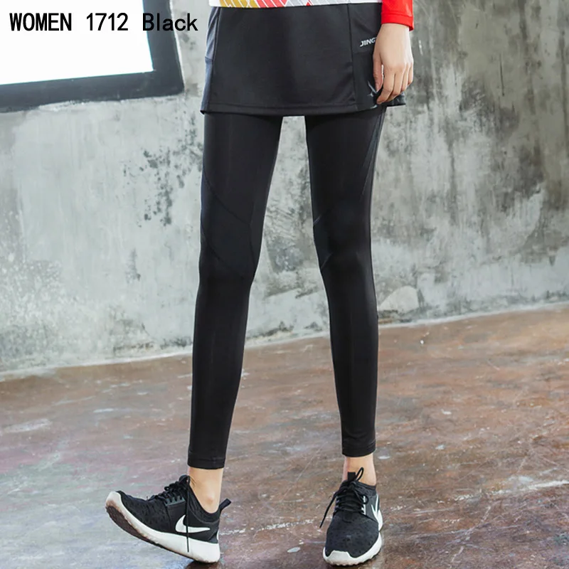 Women 1712 Black Новые штаны для бадминтона, мужские и женские, брюки для тенниса, зимние и зимние спортивные штаны, 1712B - Цвет: Women 1712 Black