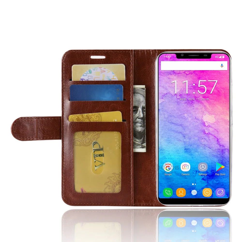 Hudossen для Oukitel U18 случае Роскошные Флип Кожа PU телефон случаях Coque книга Стиль стенд