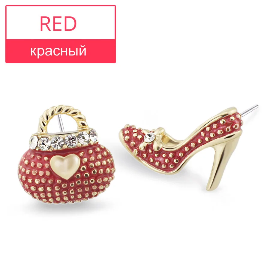 Женские асимметричные серьги гвоздики на высоком каблуке 3 цвета|stud earrings|stud earrings