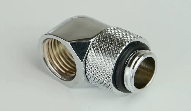 6 шт./лот G1/4 ''90 поворотный Компрессионный фитинг 90 градусов поворотный фитинг адаптеры охлаждения воды металлический разъем