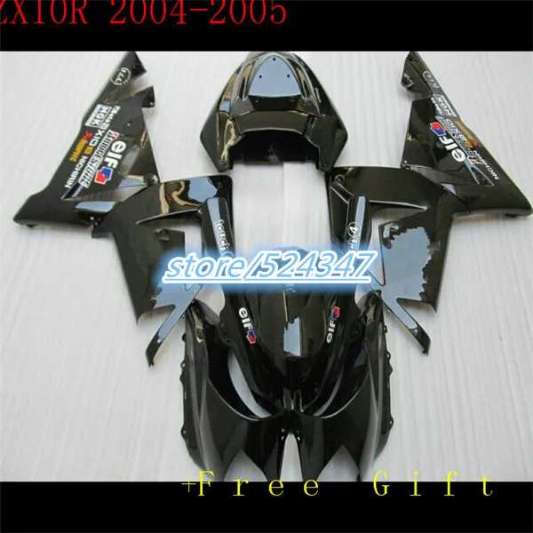 

For KAWASAKI NINJA ZX-10R ZX 10R ZX 10 R 2004 2005 ZX10R 04-05 04 05 Body Fairing Kit black