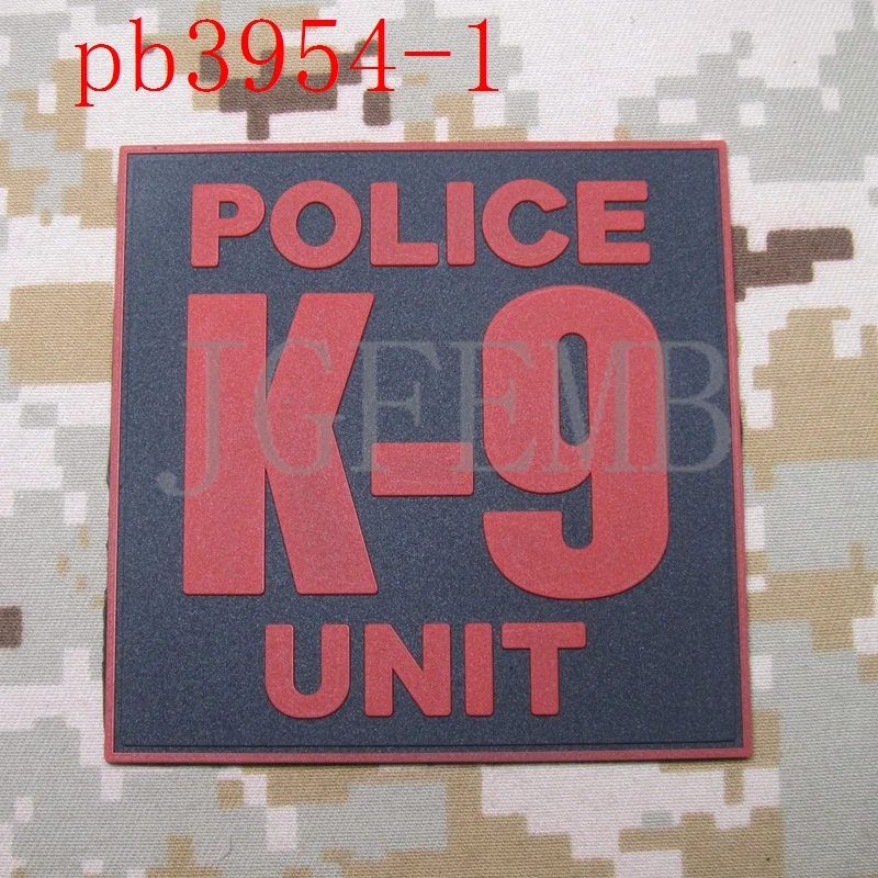 pb3954 Red Полицейская K-9, медвежонок, коготь, K-9, собачий боевой дух, Тактическая Военная 3D ПВХ нашивка - Цвет: pb3954 Red