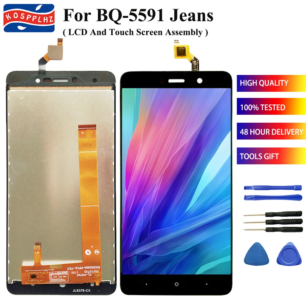 KOSPPLHZ новый для BQ Mobile 5591 джинсы ЖК дисплей + кодирующий преобразователь сенсорного