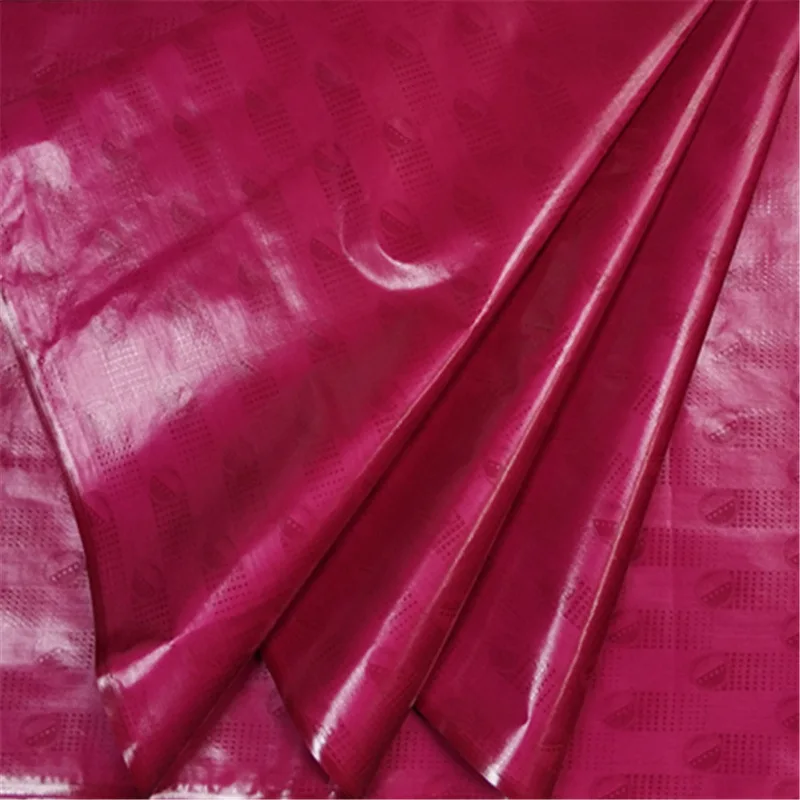 darkpink Африканский Базен Riche Getzner Ткань кружево высокого качества Базен Riche Дамаск Shadda парча ткань атику для вечерние 5 ярдов - Цвет: darkpink