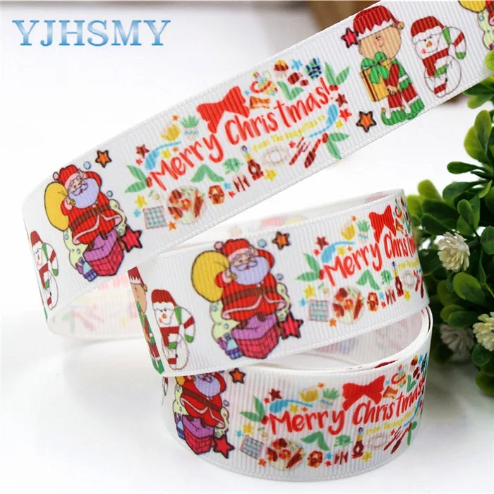 YJHSMY D-17720-854, 25 мм 10 ярдов Рождество мультфильм ленты теплопередачи печати сетки Свадебные аксессуары своими руками материалы - Цвет: D-17720-855