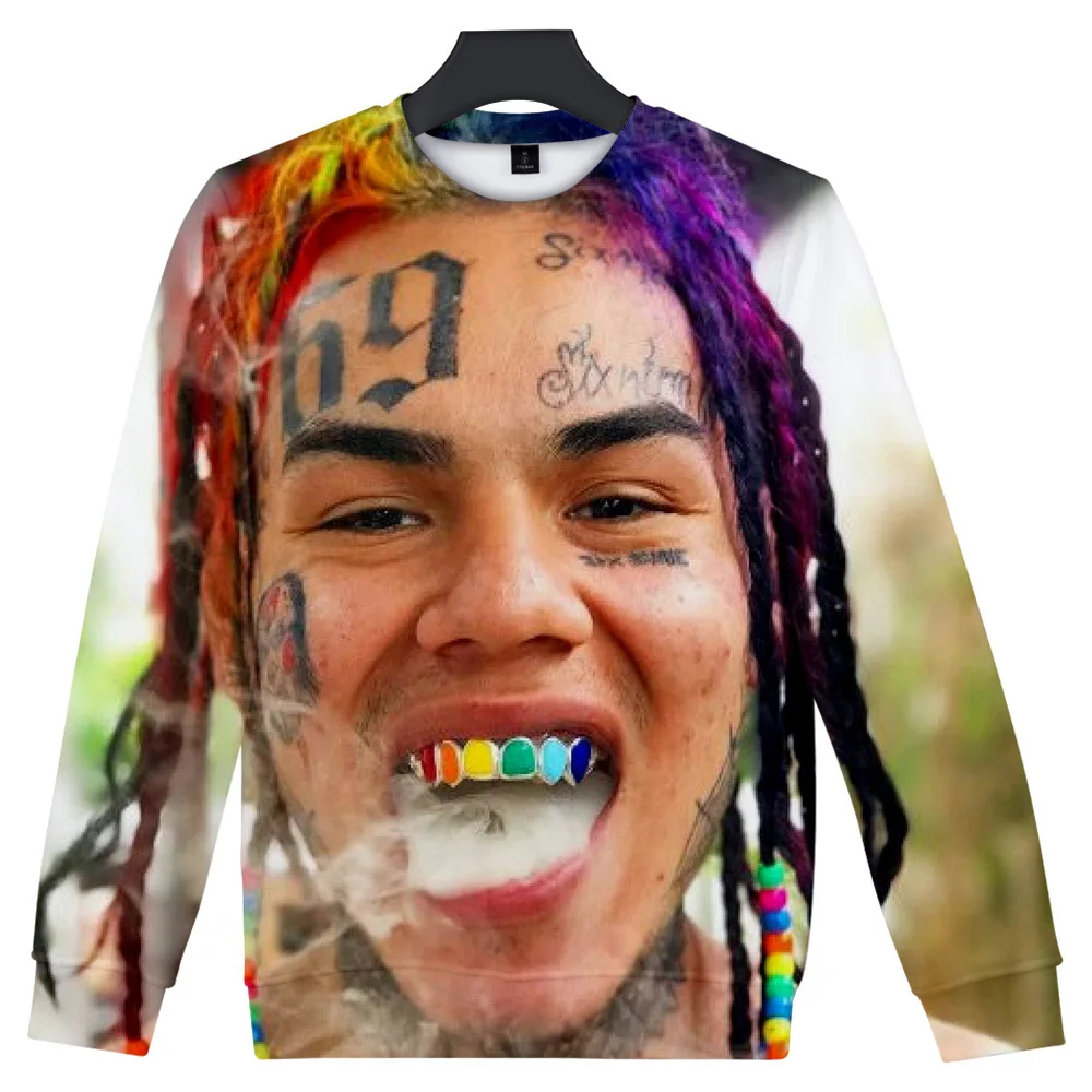 6IX9INE TEKASHI 69 толстовка с 3D принтом и круглым вырезом для женщин мужчин Повседневный