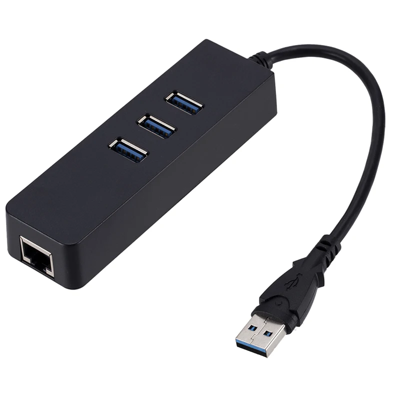 

High speed 3 Ports USB 3.0 Gigabit Ethernet Lan RJ45 Network Adapter Hub To 10/100/1000 Mbps