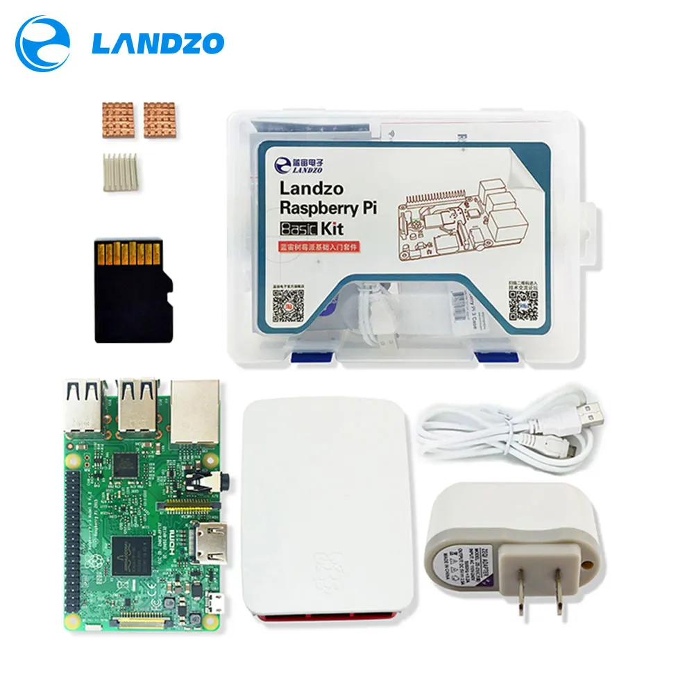 Raspberry pi kit-Raspberry Pi 3 плата + 5 В 2 5a источник питания для США чехол радиатор raspberry model b