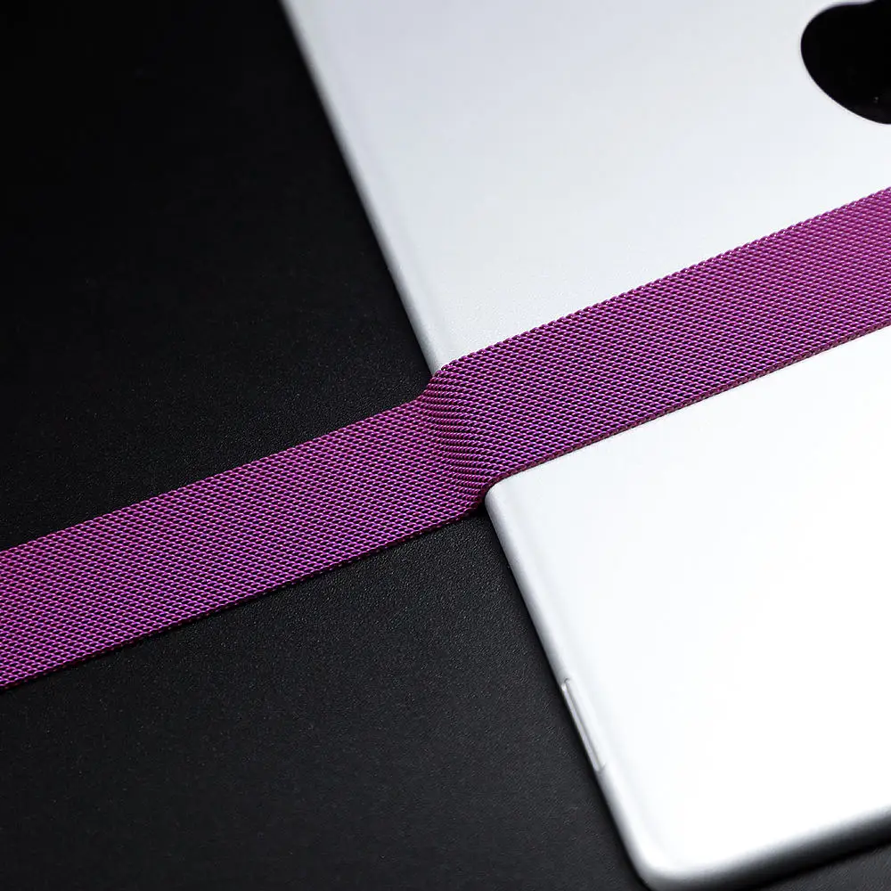 purple Высококачественная Миланская петля для apple watch ремешок для apple watch 5 ремешок 44 мм 40 мм iwatch 4 3 42 мм/38 мм лучший материал - Цвет ремешка: purple