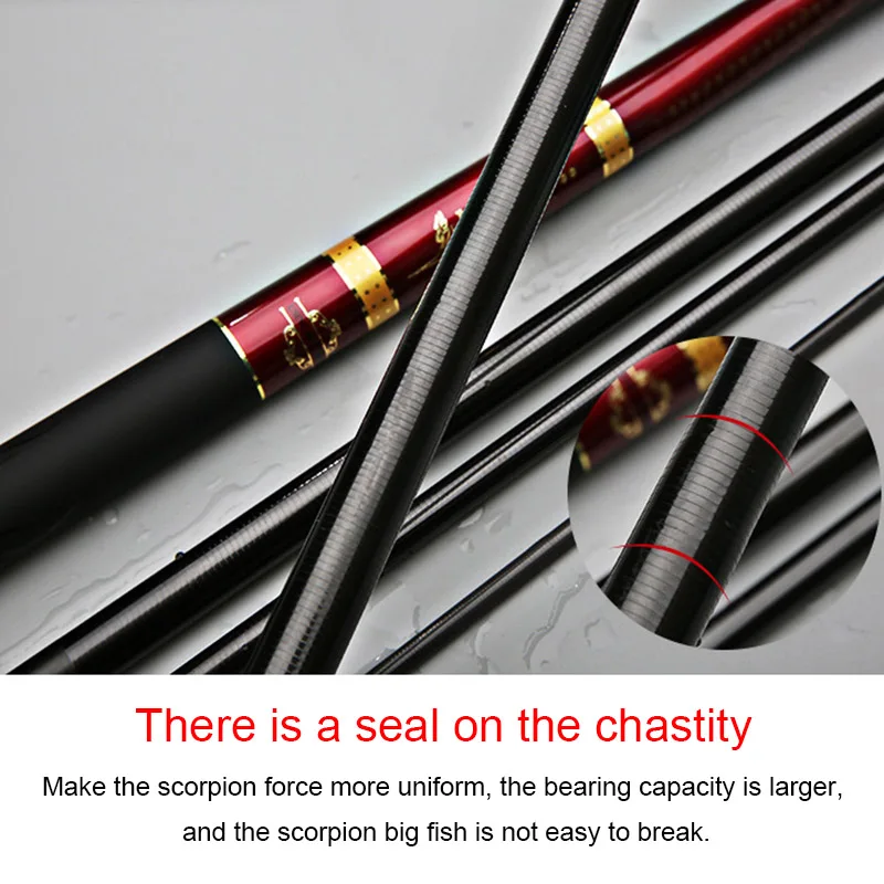 Carbon Fiber 2.7-7.2M Portable Telescopic Fishing Rod Hand Tackle River Stream ASD88 | Спорт и развлечения
