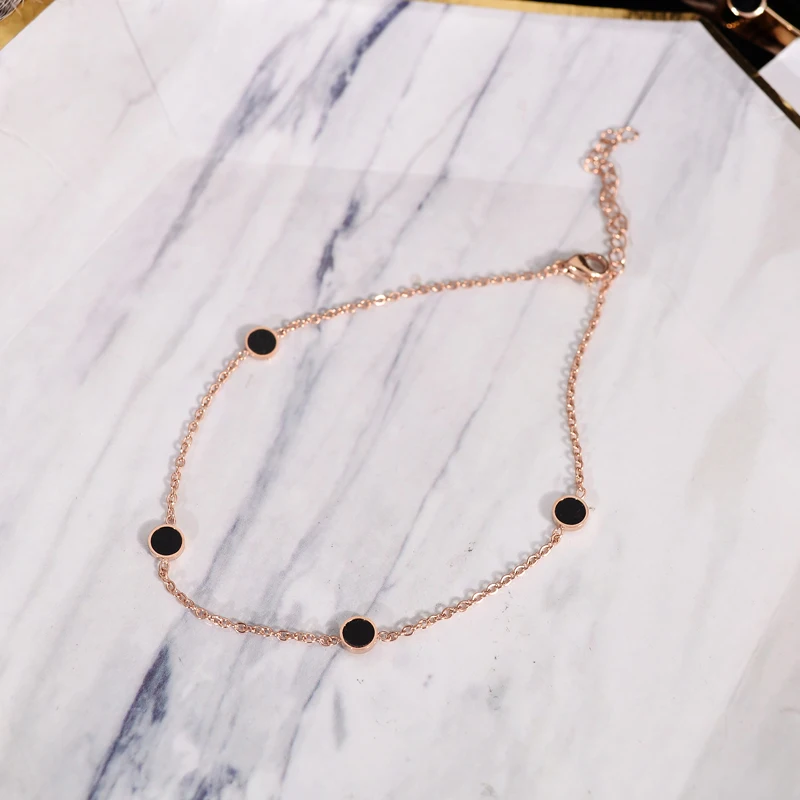 Женский браслет золотого цвета YUN RUO элегантный с цепочкой из титановой стали 316 л