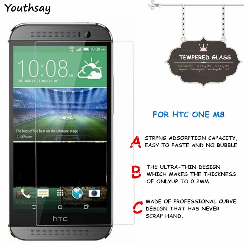 Ультратонкое Защитное стекло для HTC One M8 2 шт. закаленное HD пленка Youthsay | Мобильные