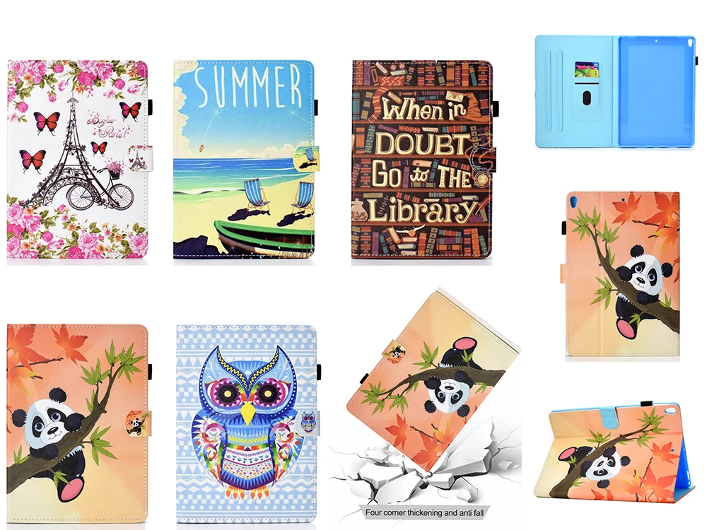 Painted Case For Apple iPad pro 10.5'' 2017 A1701 Smart Cover Funda Soft TPU Leather Auto Sleep Children's Gift cartoon Skin |