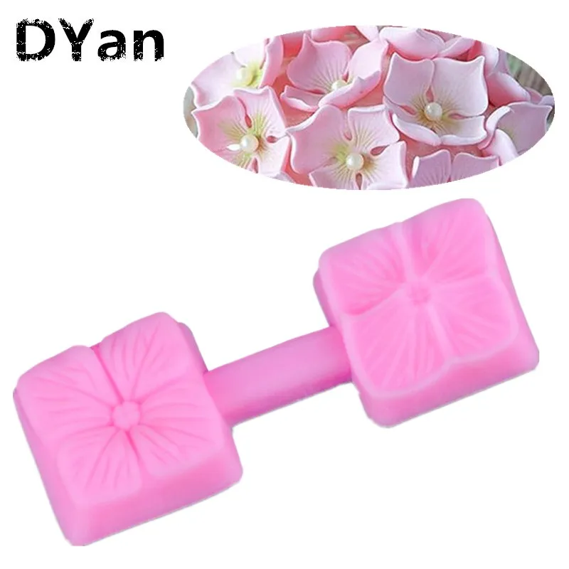 Бесплатная доставка клевер цветок помадка формованная силиконовая форма