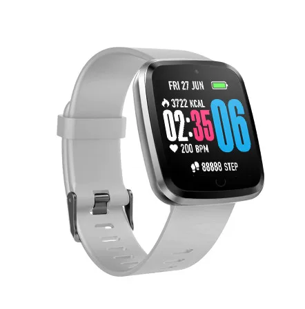 silver white GOLDENSPIKE V6 Смарт часы IP68 Водонепроницаемый Bluetooth SmartWatch монитор сердечного ритма Удаленная камера для iPhone Android телефон - Цвет: silver white