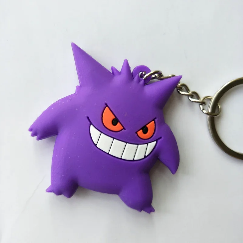 Японское аниме «Покемон» Articuno Magikarp цепочка для ключей из ПВХ Gengar Zapdos xiaoch 'd Chansey Totodile милый смешной кулон брелки