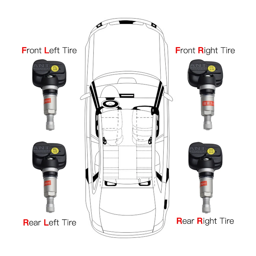 Система контроля давления в автомобильных шинах TPMS, беспроводной монитор давления в шинах, внешний внутренний датчик TMPS
