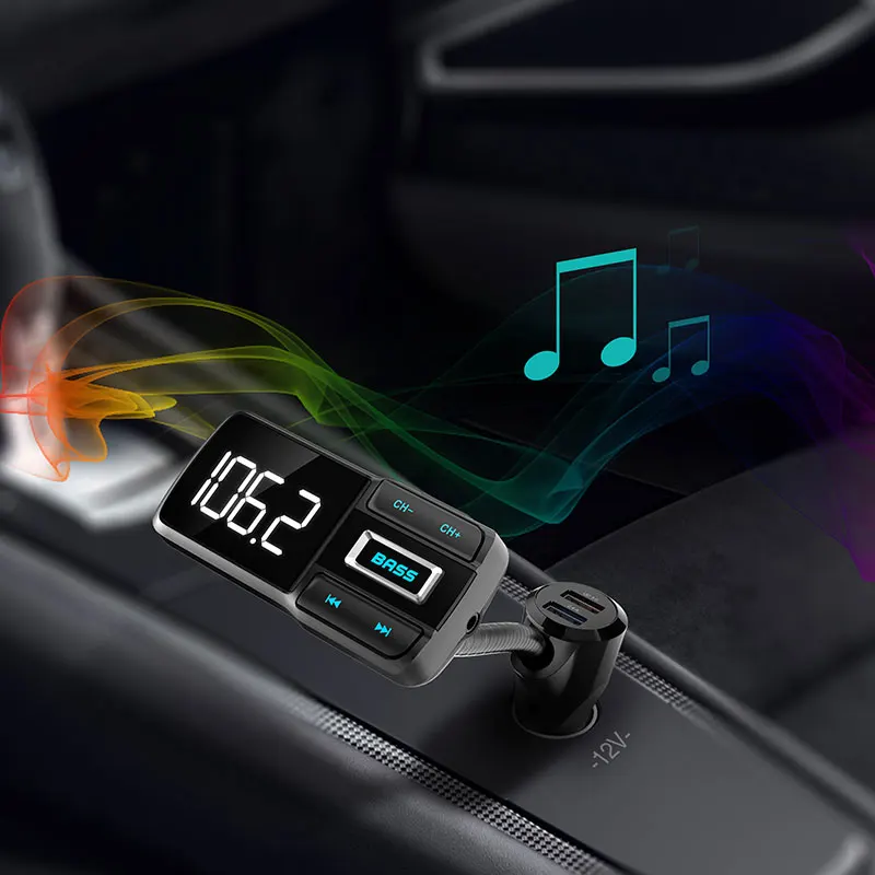 Автомобильный смарт трансмиттер BT77D Bluetooth MP3 Прямая поставка 2019|Автомобильный