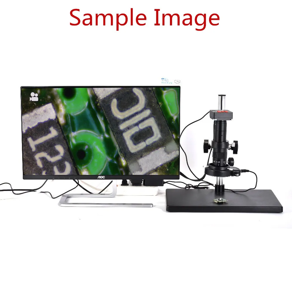 Цифровой промышленный видеомикроскоп 16 Мп HDMI HD USB набор камер + большая подставка
