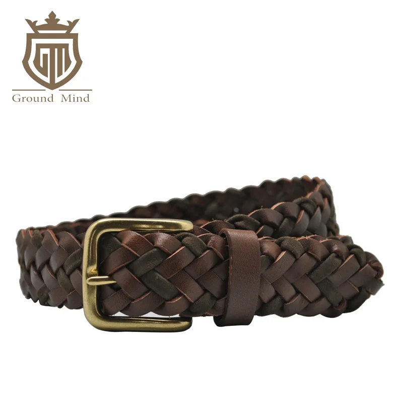 Плетеный кожаный пояс мужской ручной работы|leather men's belt|men beltbelts men leather |