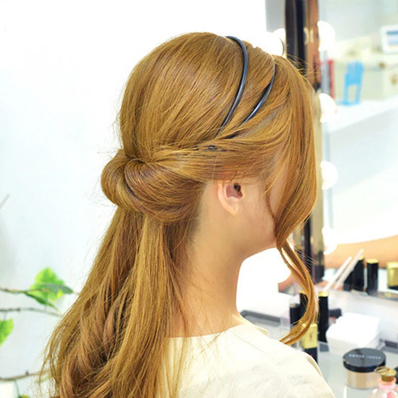 1 шт. двойной обруч для волос повязка на голову регулируемые многовариантные