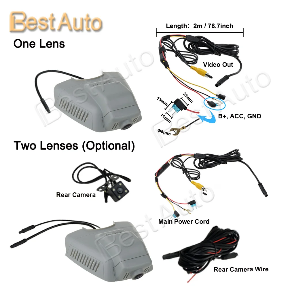 1920*1080P Автомобильный видеорегистратор с Wi-Fi для Mercedes Benz Серии E 2013 2014 2015 низкая