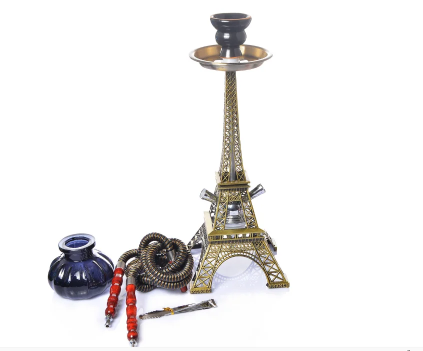 New Arab Creative Eiffel Tower Pipe Shisha Hookah Healthy Smoking Pipe Tobacco Cigarette Smoke Water Pipe Filter LFB264