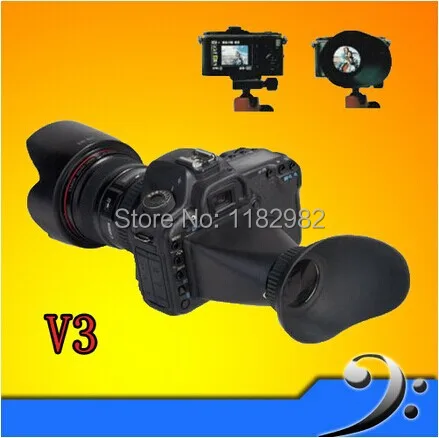 

Free Shipping New Black 3:2 2.8x Magnifier Extender Hood V3 LCD Viewfinder For Can@n 600D 60D