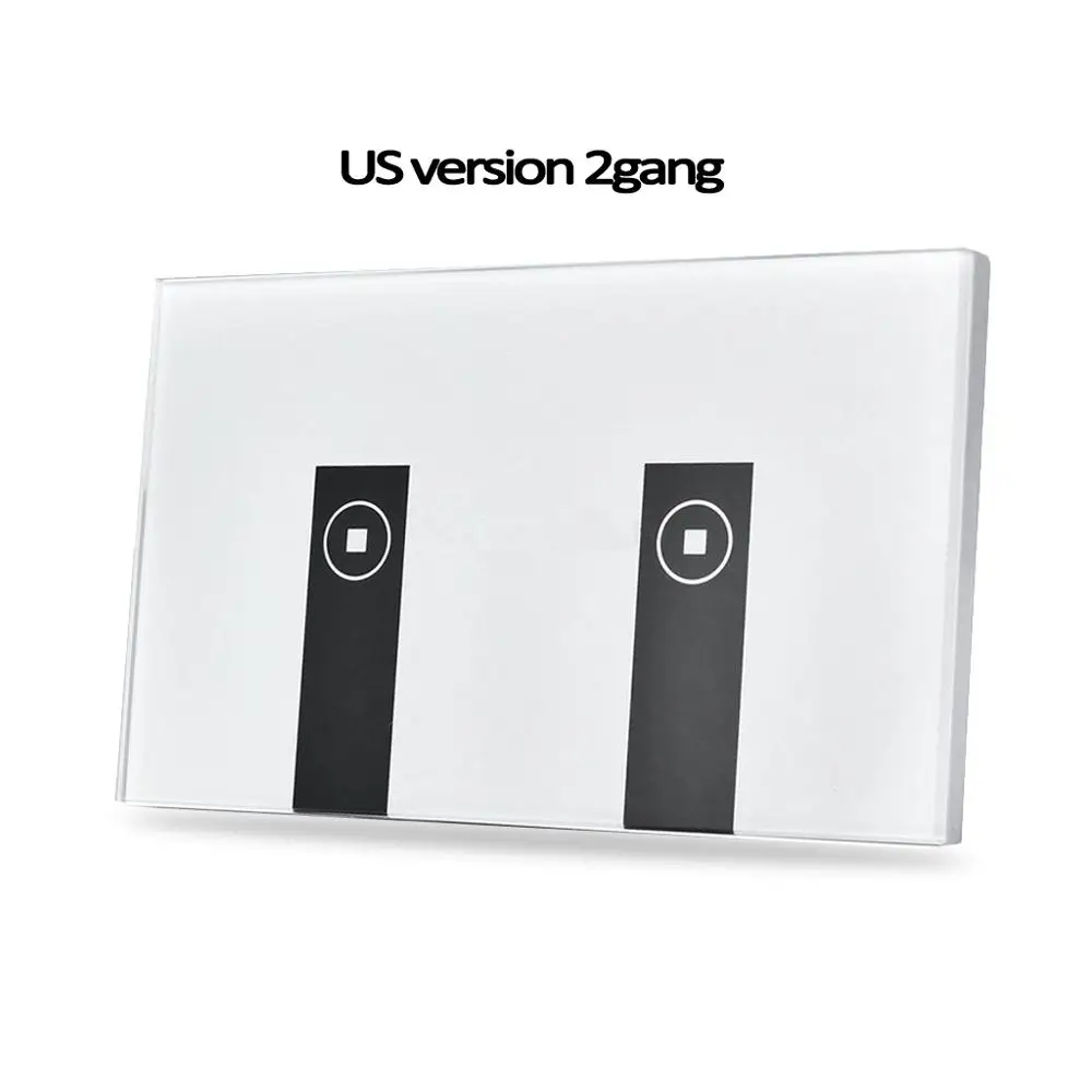 US 2gang EWelink Wifi переключатель для умного дома US 1/2/3 настенный светильник Беспроводной переключатель дистанционного Управление через работает с Alexa Google Home - Цвет: US 2gang