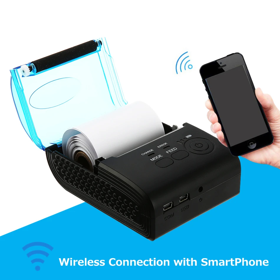ZJ 5805 pos терминал 58 мм Bluetooth 4 0 Android POS чековый термопринтер Счетная машина для